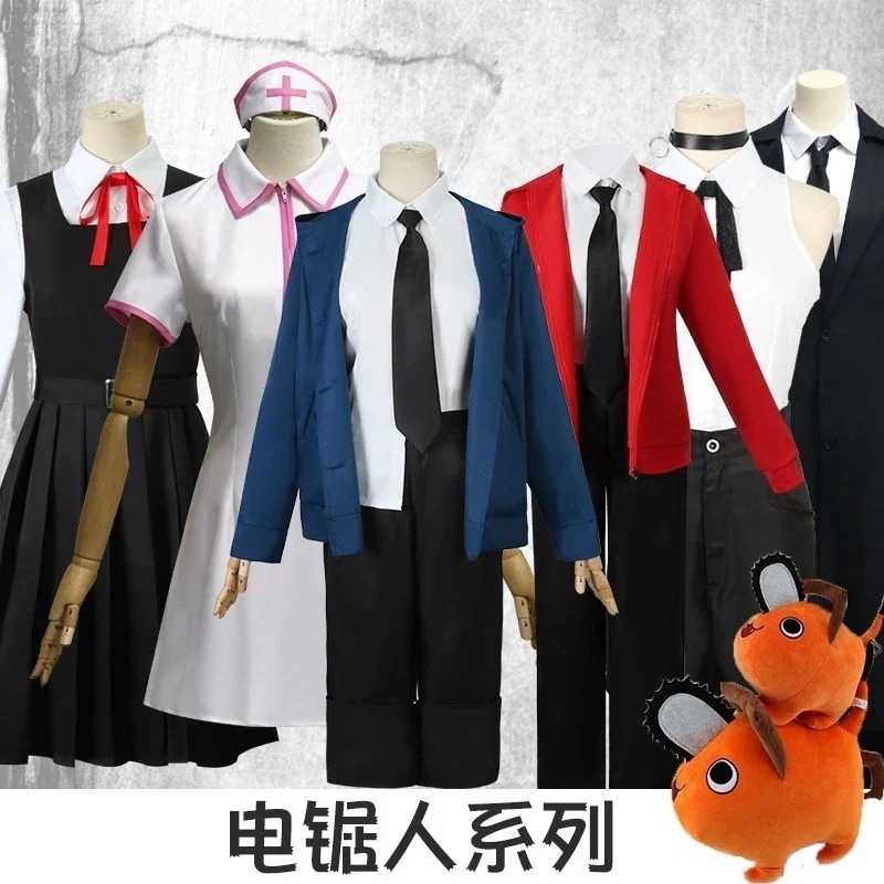 仮装2026新作チェーンソー人cos服三鷹朝制服制服百フリルスカートコスプレチェーンソー人戦争悪魔 コスプレ コスチューム イベント用品