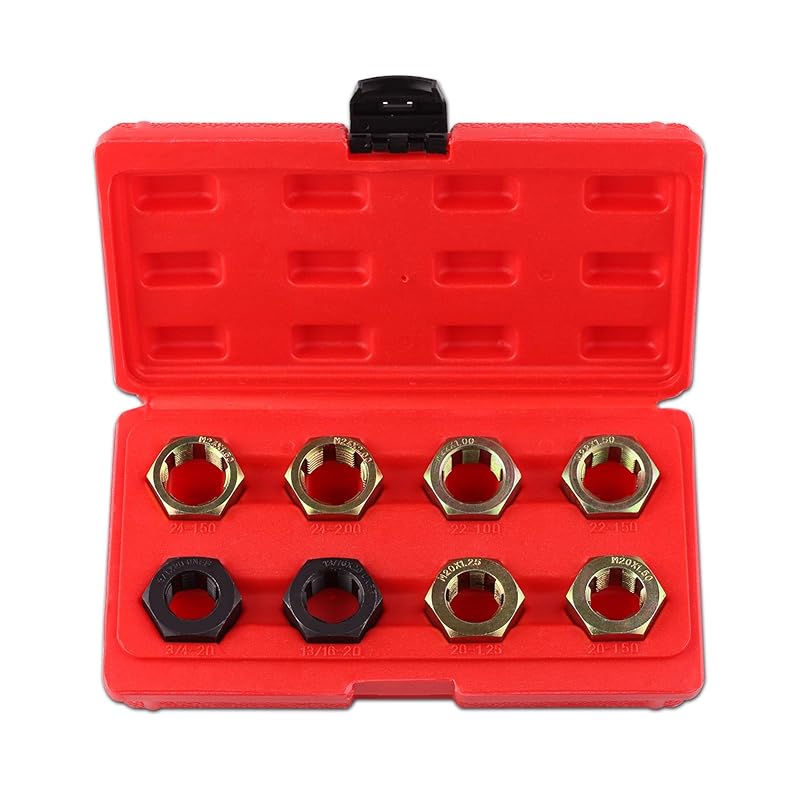 LEONTOOL スレッドチェイサーツール スレッドクリーナー ねじ修復キット 8仕様 標準ねじ切り メトリック M20 M22 M24 UNEF 13/16