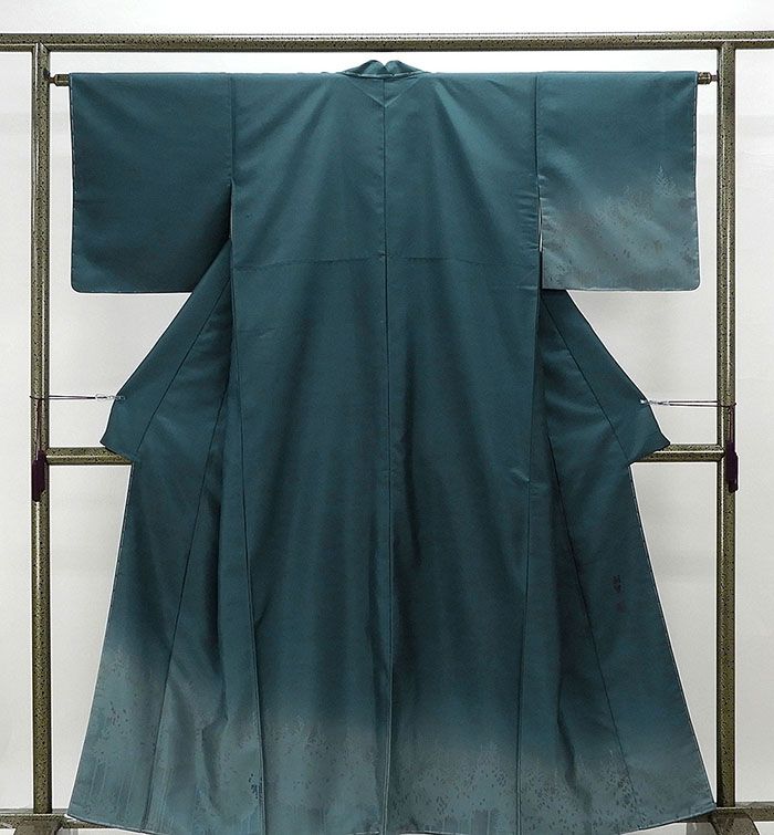 訪問着 未着用美品 正絹 寺島利男 木立模様 身丈157.5cm 裄丈63.5cm 白山紬訪問着 未使用 新古品 着物 b0341