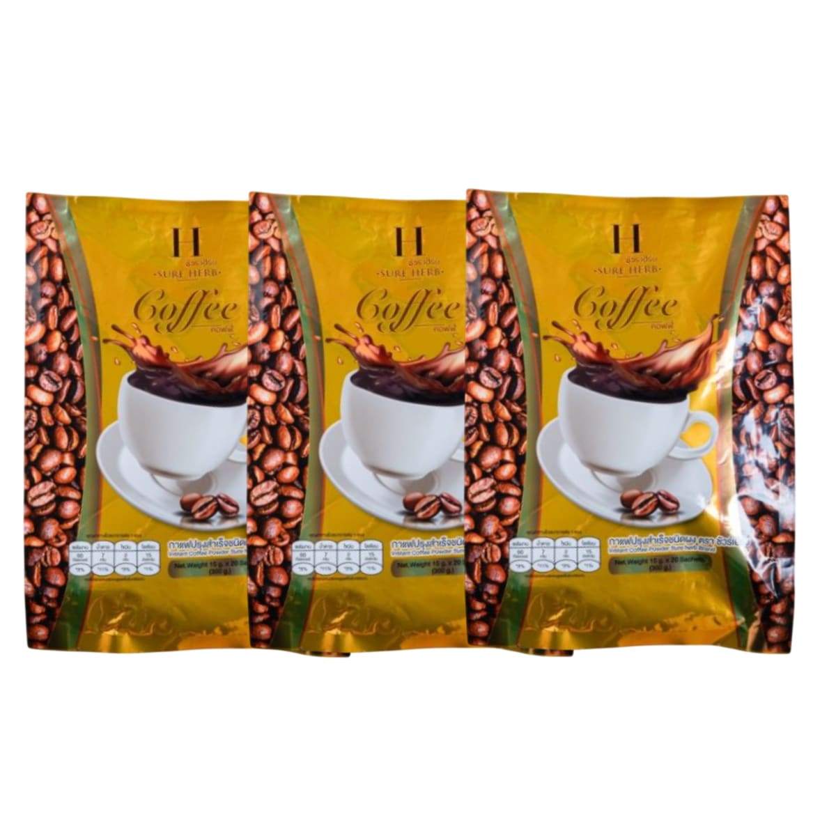 SURE HERB COFFEE 20 Sachets x 3 packs