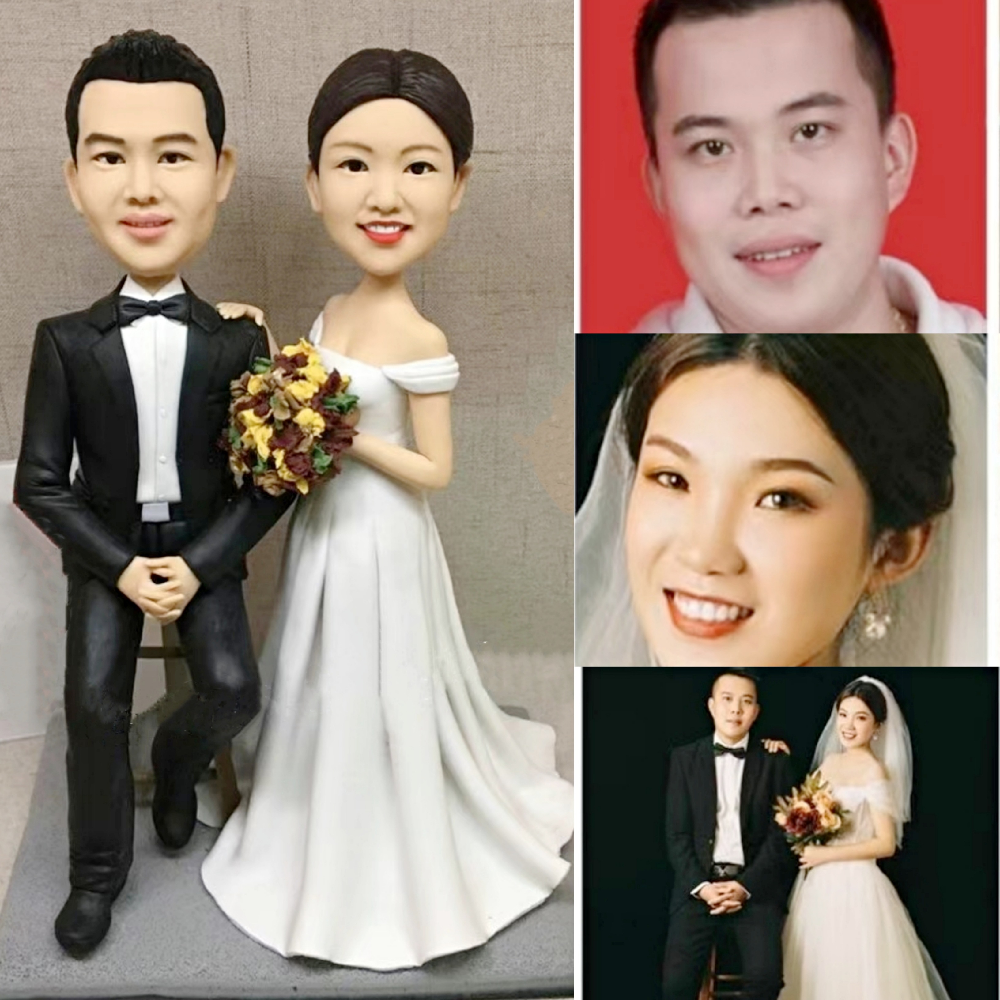 【オーダーメイド】3D肖像画 似顔絵 人形 フィギュア 結婚祝い 周年記念日 カップル 彼氏 彼女 夫婦 両親 贈呈品 記念品