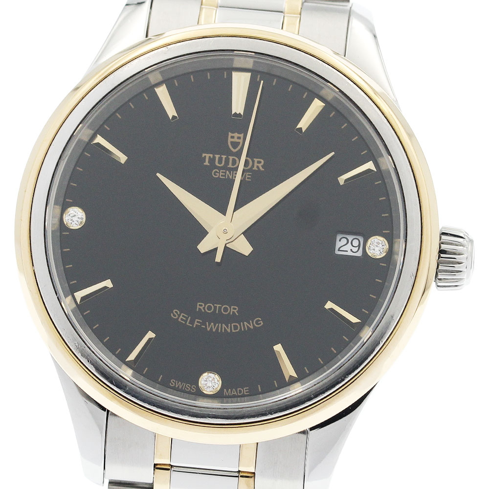 チュードル TUDOR 12303 スタイル デイト 3Pダイヤ 自動巻き ボーイズ 保証書付き_940366【中古】