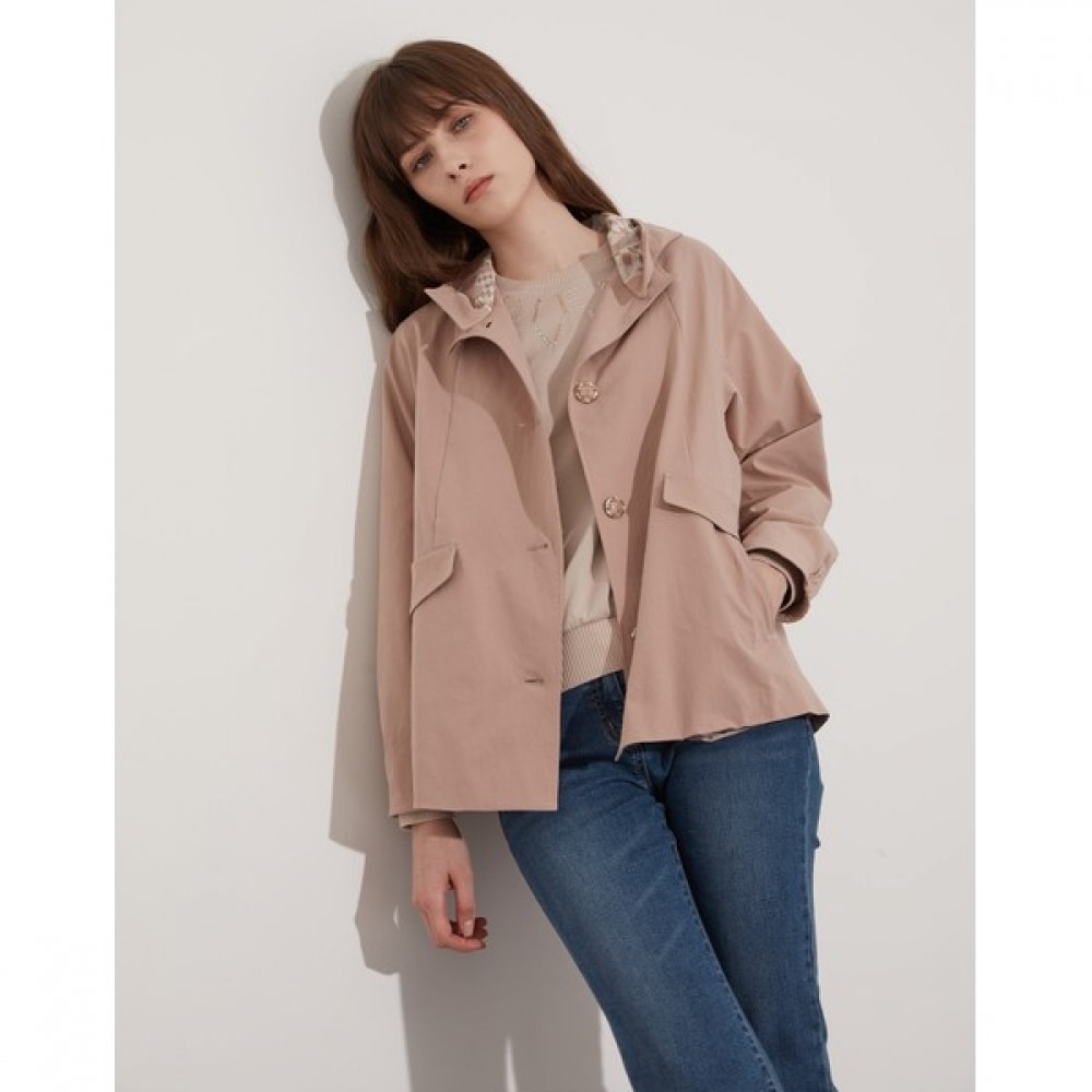 (オリビア・ローレン) プリントフード付きジャンパー_MDBCL3S1441