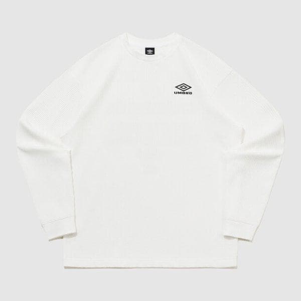 ヘリテージレタリングワッフル長袖Tシャツ sweetcorn UR121CRL21 SCW0