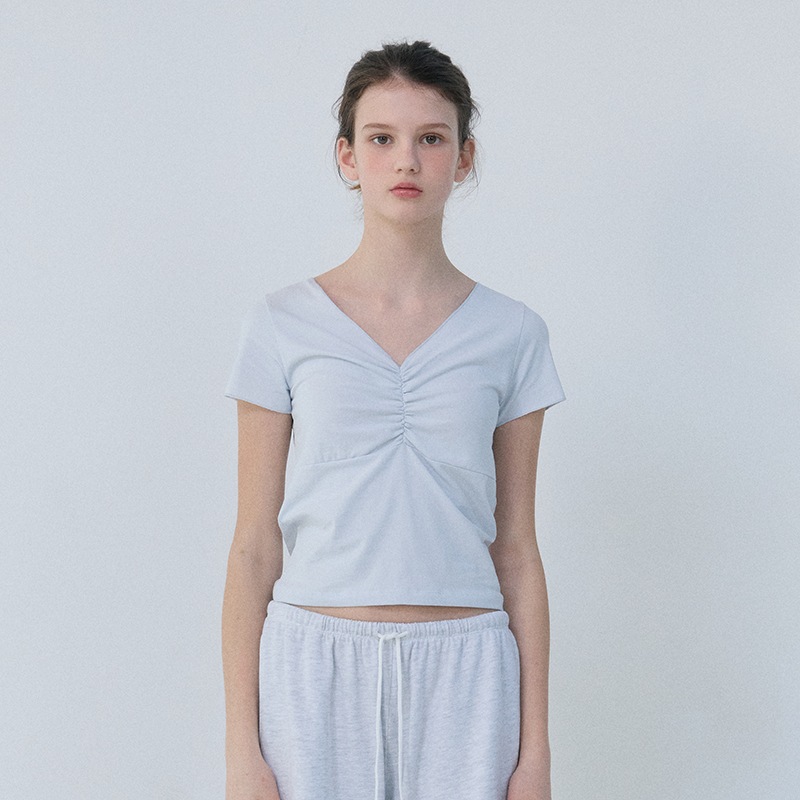 Alice Shirring T-Shirt (Mood Blue)