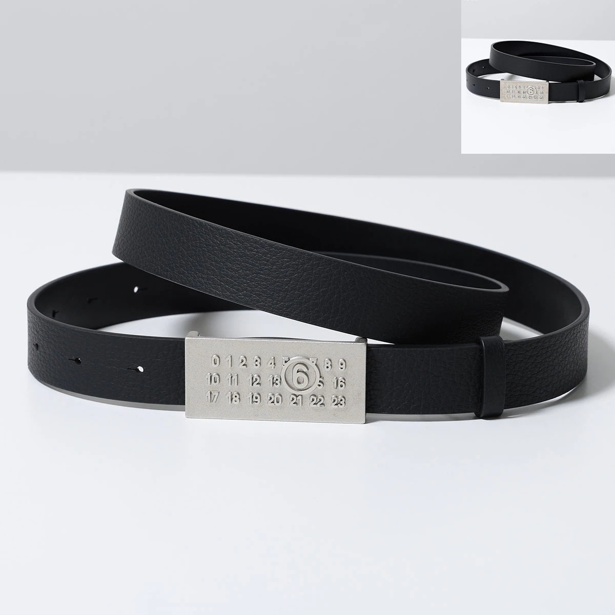 MM6 エムエムシックス メゾンマルジェラ ベルト SA6TP0010 P8326 P8332 メンズ レザー ナンバリングバックル ロゴ T8013 SA6TP0010P8326T8013