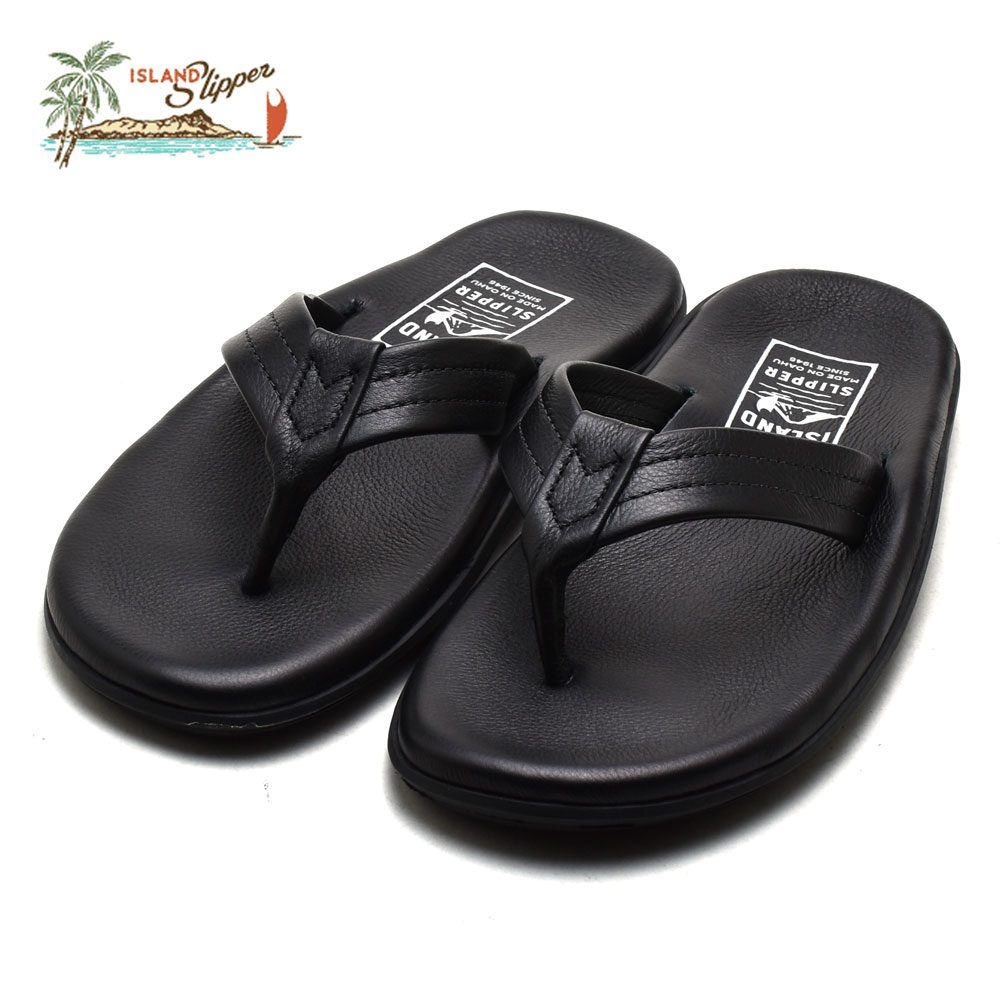 アイランドスリッパ メンズ ハワイ レザーサンダル ブラック ISLANDSLIPPER PB202 BLACK[pb202-blk]