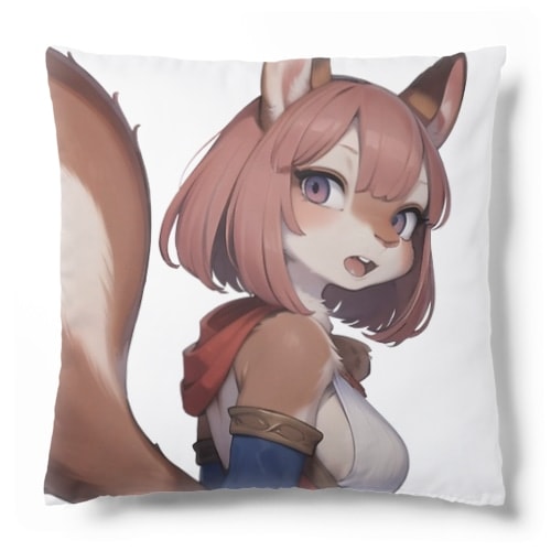 【文字入れ可能受注生産】リスの女の子　サラ クッション