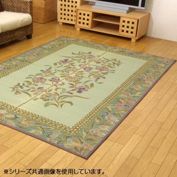 い草花ござカーペット ラグ 『DXエクセレント』 江戸間3畳（約174x261cm） 4311603