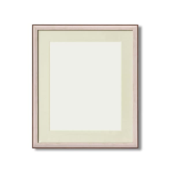 軽量 水彩額縁 フレーム F8号 ホワイト 壁掛けひも UV 紫外線カットアクリル マット付き 化粧箱入り 額縁 額