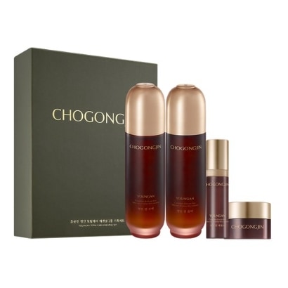 【初空眞】ヨンアン 基礎2種セット 化粧水150mL+乳液120mL＋美容液8mL＋クリーム9mL 韓方ケア 高保湿 韓国スキンケア