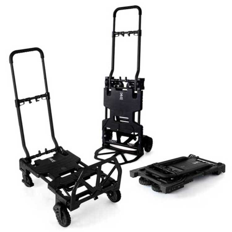 花岡車輌 F-CART 2×4(フラットカートツーバイフォー) 折りたたみW38.5×D64×H13cm ブラック #FCART2X4-BK