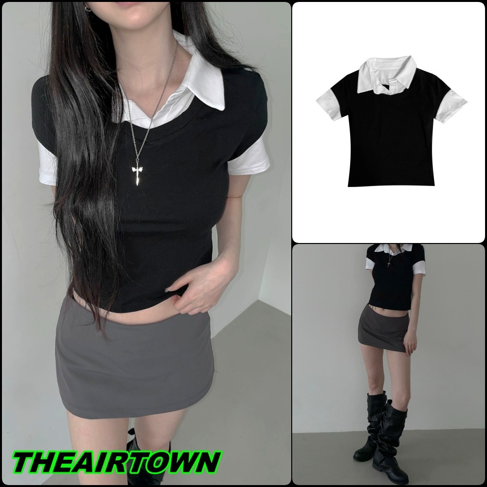 【THEAIRTOWN】 rina polo top