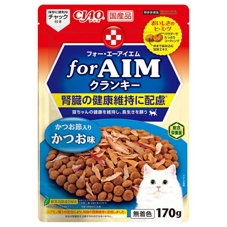 キャットフード　いなば　ＣＩＡＯ　ｆｏｒＡＩＭクランキー　かつお節入りかつお味　１７０ｇX２４　ＣＲＣ35―15―20―05―99