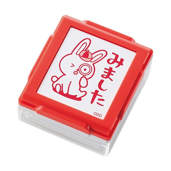 (まとめ) シヤチハタ いいね スタンプくん レッド みました PEW-A2-R-20 1個 (×20セット)