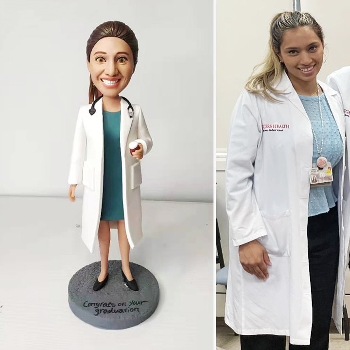 【オーダーメイド】3D肖像画 似顔絵 人形 フィギュア 彼氏 彼女 誕生日 ケーキトッパー 記念日 医者 カップル プレゼント