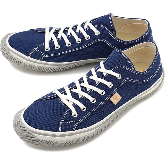 スニーカー ウォッシュキャンバス SPM-141 [SPM141-80 SS20] メンズレディース スピングルムーヴ 日本製 スピングル Navy/White ネイビー系