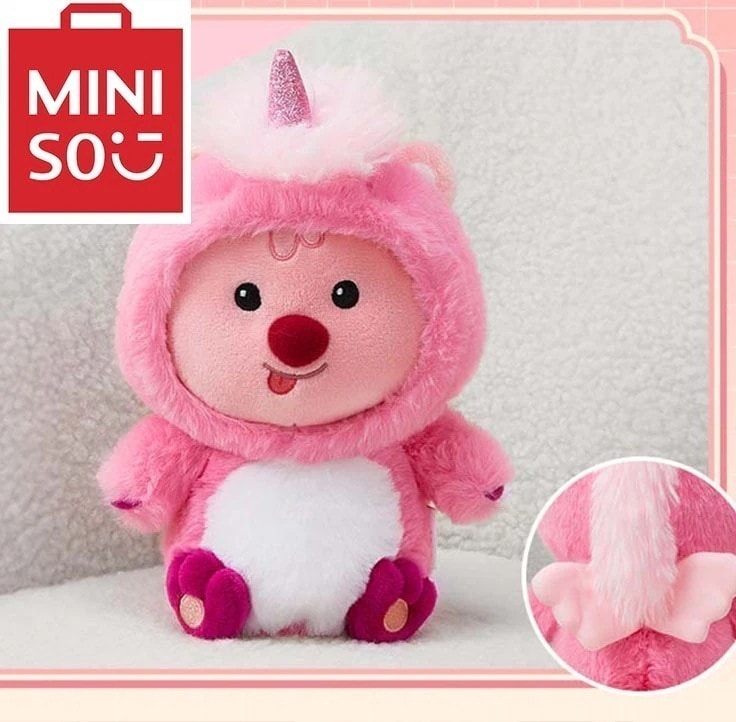 正规品 m i n i s o名創優品 ユニコーン人形 かわいい女の子 ぬいぐるみ ビーバー22cm