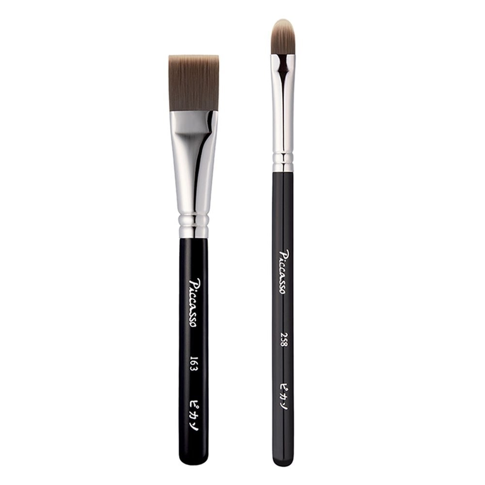 ピカソファンデーションブラシ163 +コンシーラーブラシ258混合色1セット