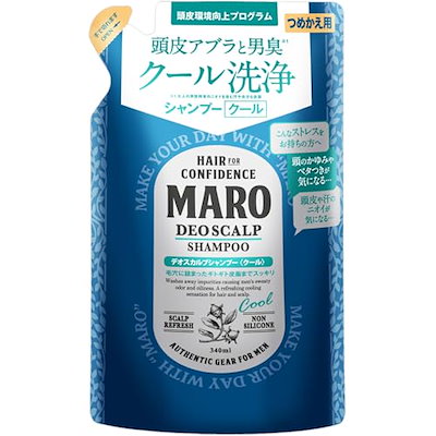 他サイト： 【医薬部外品】 MARO デオ スカルプ シャンプー メンズ クール グリーンミントの香り 340ml 詰め替え 薬用 ノンシリコン 泡の商品画像