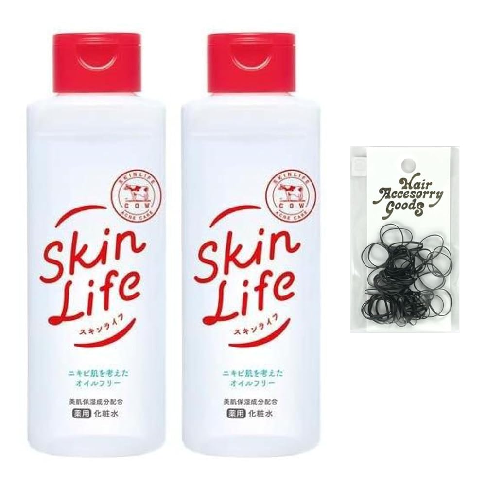 スキンライフ 薬用化粧水 150ml ×2個 医薬部外品 ＋貝印 ヘアゴム NO4 HA1104 3点セット 保湿 うるおい 肌荒れ 皮脂ケア