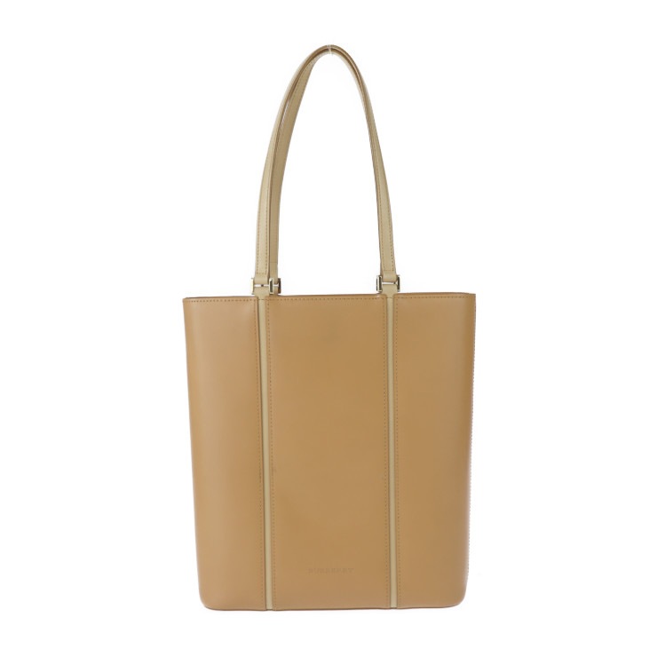 BURBERRY バーバリー ハンドバッグ YD 4351 09 トートバッグ レザー キャメル系 ゴールド金具 ショルダーバッグ 本物保証 中古ハンドバッグ
