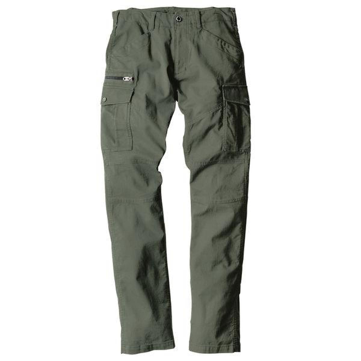 コーコス信岡 GLADIATOR ストレッチ コードピケ カーゴパンツ アーミー 5L GA-3915 ワークウェア 作業着 秋冬用 マルチポケット コインポケット カラビ