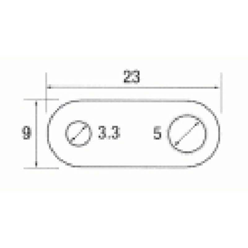 福井金属工芸　ステンレス額サル両穴 2000個入　NO.6314