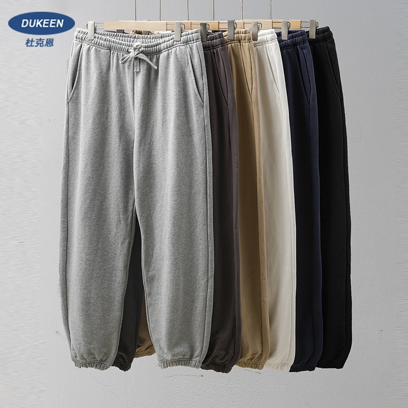 500gヘビーウェイト純綿スウェットパンツメンズ春秋アメリカンゆったりカジュアルスポーツパンツウエストゴムレギンスズボン
