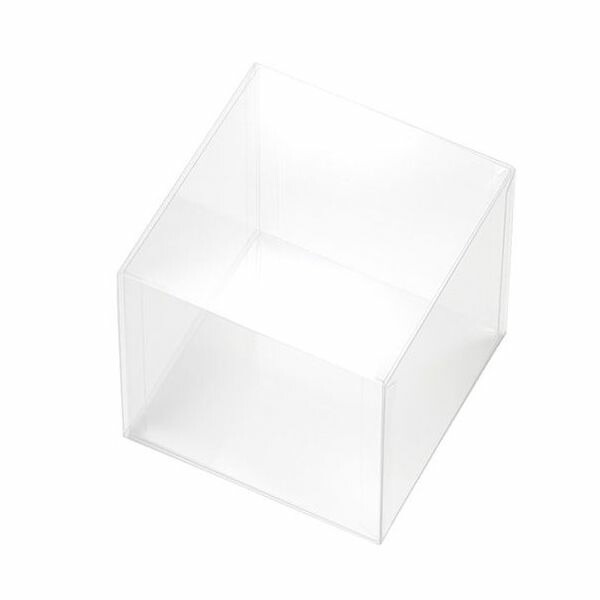 （まとめ買い）シモジマ HEIKO 箱 PETクリアケース 100x100x100 1個 内寸100x100x高100mm ギフトボックス 006854116 [x3セット]