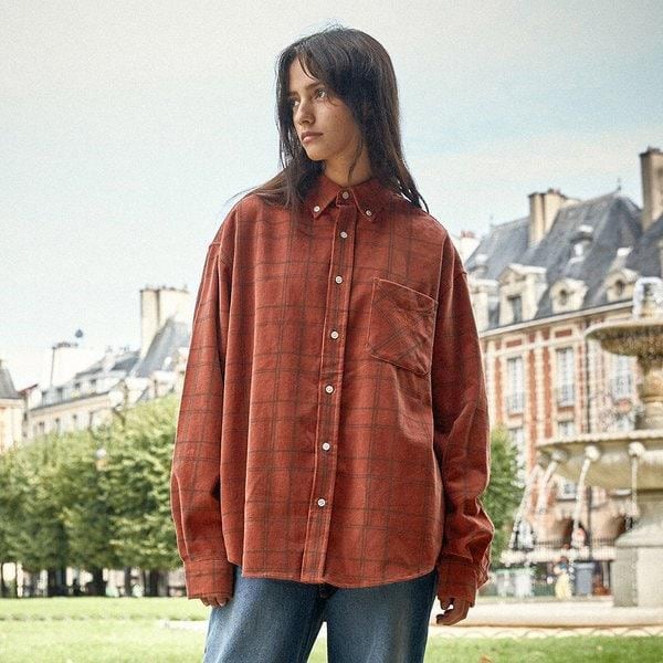 コーデュロイチェックシャツFLS205 / 4color W