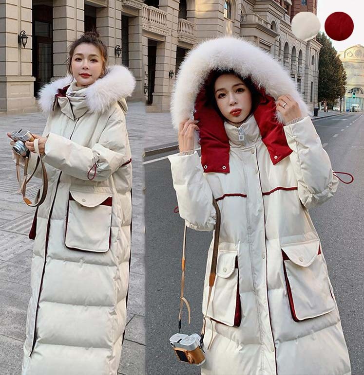 女性用ダウンコート 韓国風 レディースダウンコート ロングコート フェイクファー フード付き 通勤通学 中綿コート ダウンジャケット 暖かい ダウン コートビジネスコート 厚手上着 ジャケット 体型カ 9,182円