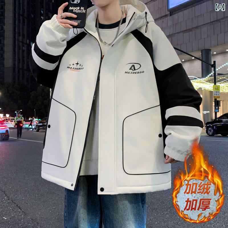 アウター メンズ カジュアル おしゃれ 厚手 起毛 ジャケット 秋冬 コート ジャケット 綿 コート