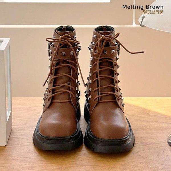 レディース ワーカースタッドチャンキーヒールブーツ MT40