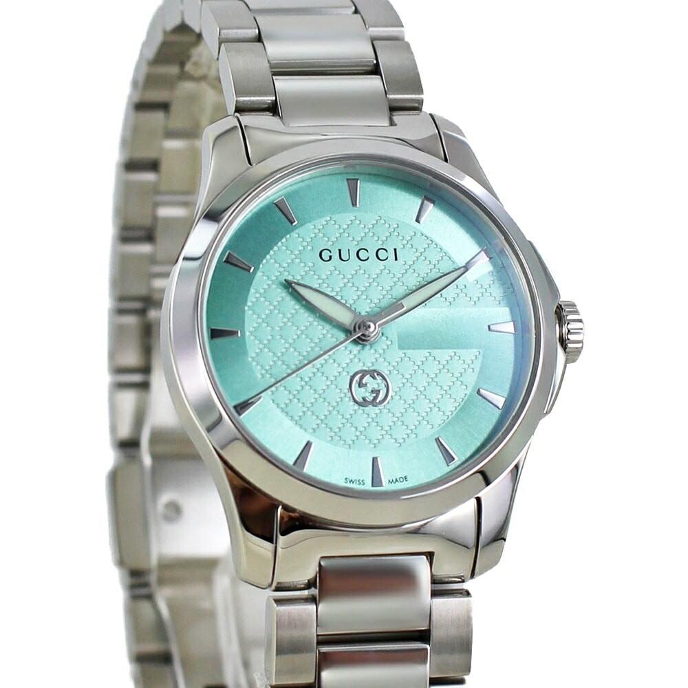 グッチ 腕時計 手表 レディース おしゃれ 高級腕時計 ブランド Gタイムレス おしゃれ 女性 30代 40代 50代 誕生日プレゼント 記念日 ギフト ステンレス ブレスレットウォッチ ターコイズブ