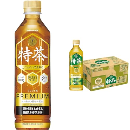 【セット買い】[トクホ]特定保健用食品 特茶カフェインZERO（カフェインゼロ）500ml×24本 + [トクホ]サントリー 伊右衛門 特茶 お茶 500ml×24本