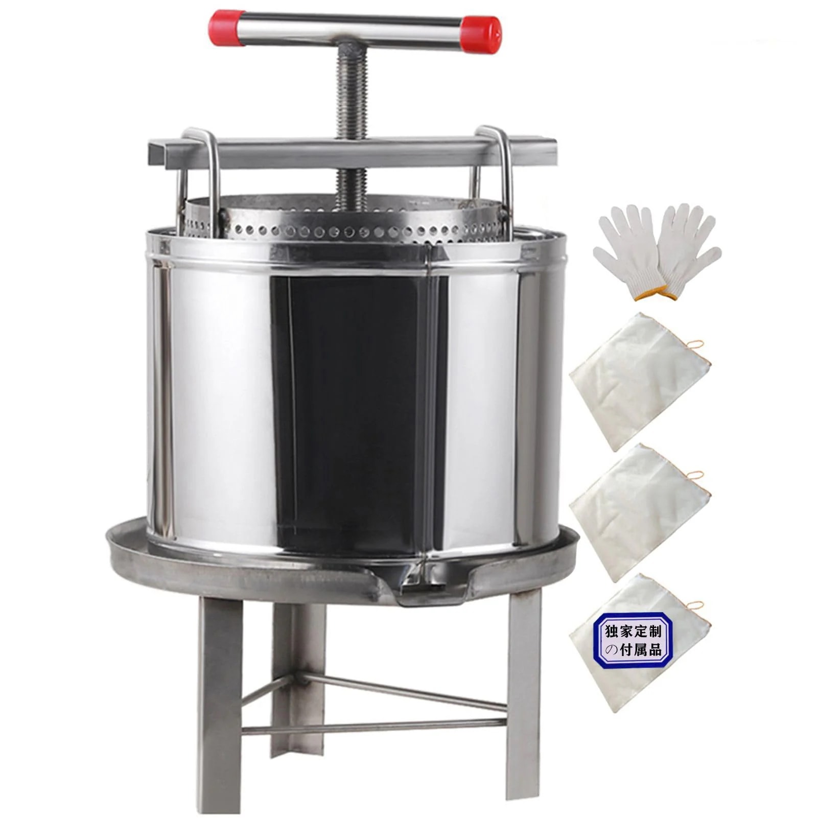 脱水機 手動 野菜脱水機 蜜を絞り器 ミツロウ ワックス 食品 ステンレス 濾過器 絞り器 蜂蜜分離器 蜂蜜圧搾機 養蜂 養蜂器具