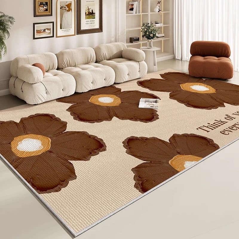 新入荷 韓国 インテリアすべり止めカーペット 8種 花柄 絨毯かわいい カーペット insスタイル 大面積 5,653円