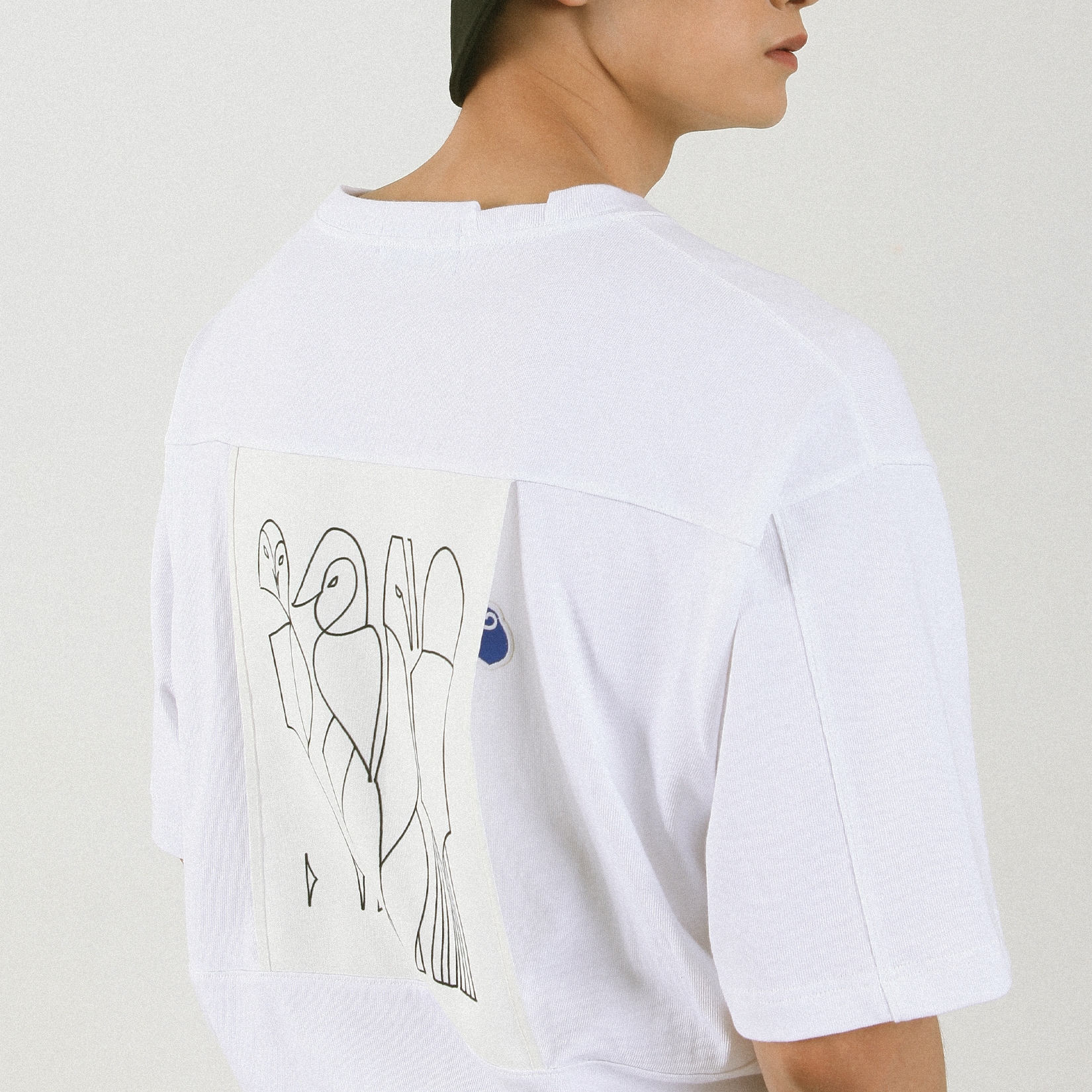 LAYER T-SHRIT_WHITE 韓国半袖Tシャツ