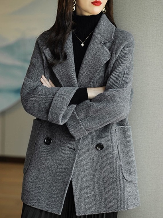 アウター コート ジャケット 上着 袖あり 長袖 襟付き ポケット 前開き かわいい 大人可愛い きれいめ シンプル カジュアル 大人 上品 おしゃれ お洒落 大人女子 こなれ感 ラフ 個性的 クール