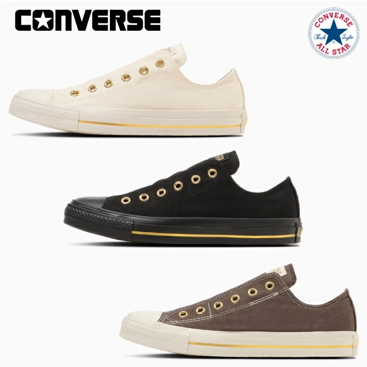 コンバース スニーカー オールスター ローカット ゴールドストライプ スリップ ＯＸ CONVERSE ALL STAR GOLDSTRIPE SLIP OX レディース メンズ