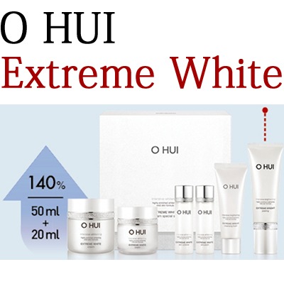 クリスマスファッション O Hui エクストリームホワイトクリーム増量 Extreme White Cream スノービタミン成分を含有 雪花肌 くすんだ肌 肌のシミ そばかす 汚れ ブライトニング成分 キット セット Xamera Se