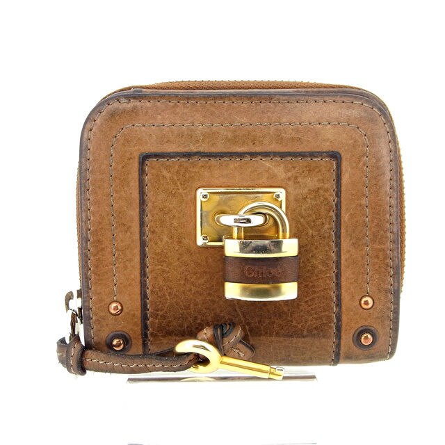 二つ折り財布 パティントン ライトブラウン 中古