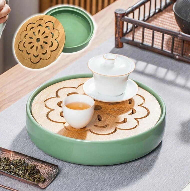 超目玉新品 茶盤 茶道具 貯水式茶盤 竹 コンパクト 中国茶道具 モダン 竹茶盤 シンプル 中国茶道具 茶盤 陶磁器製 茶台 竹 中国式茶盆 お盆 貯水式 茶道具 茶盤 丸型 茶器 道具 茶道具 中国