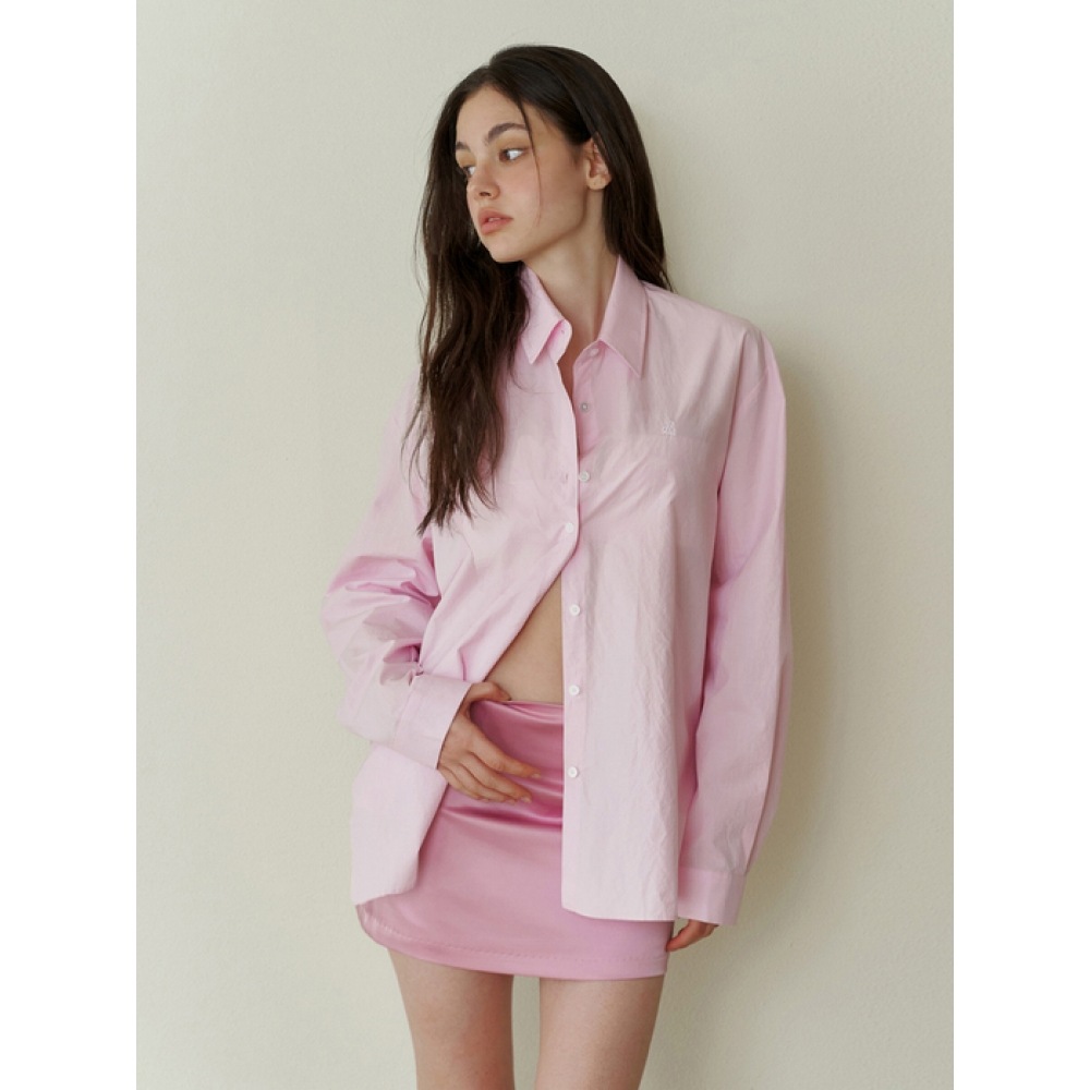 KINDABABY クラシック オーバーフィット ロゴ シャツ - ピンク