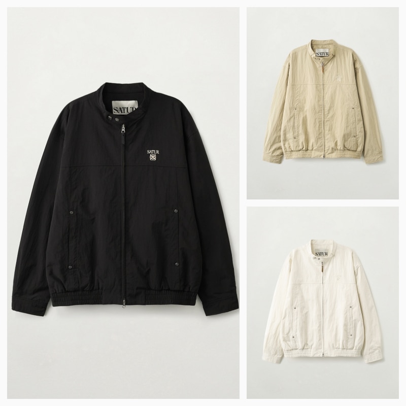 【SATUR】 26SS BIKER BLOUSON JACKET : 3COLORS