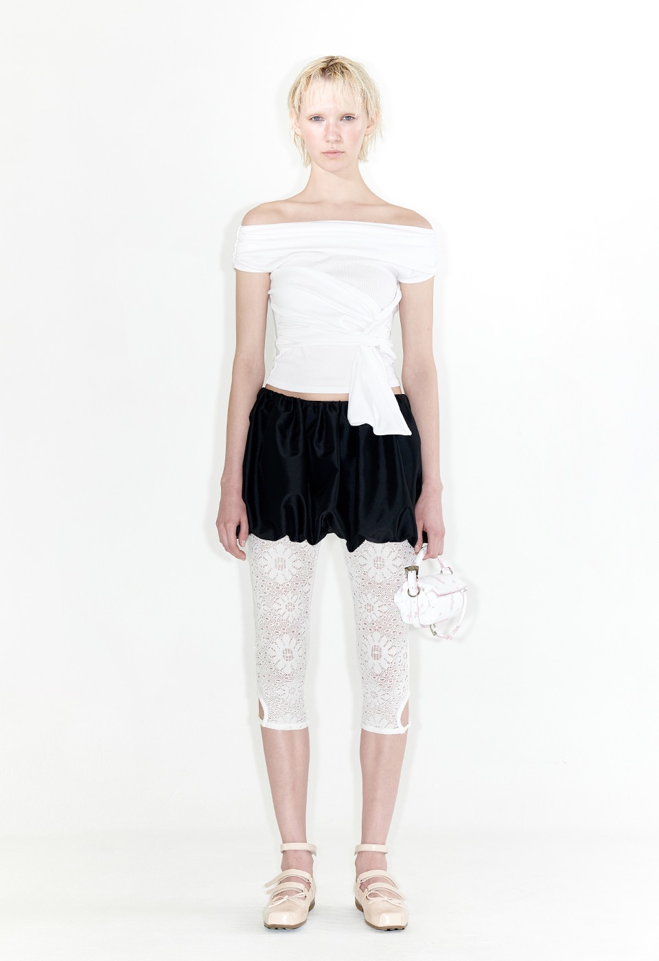 【OPEN Yy】 FLORAL LACE LEGGINGS : IVORY