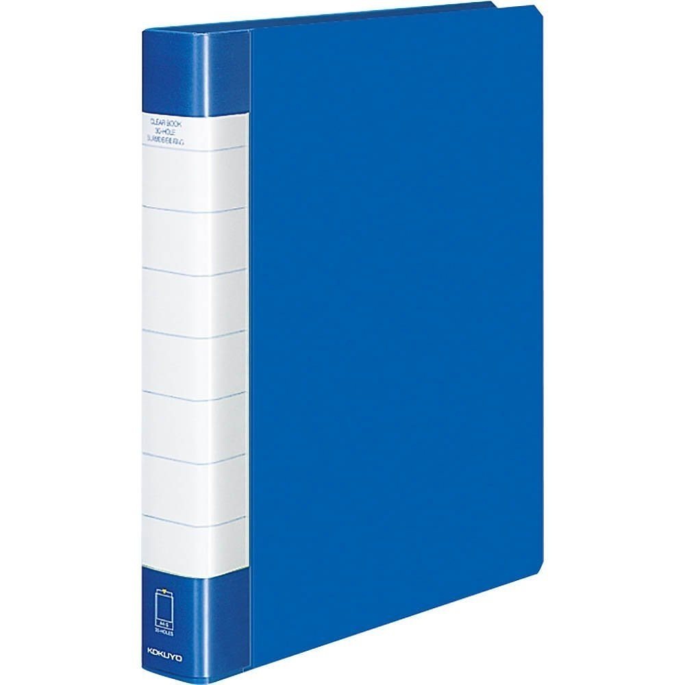 （まとめ買い）クリヤーブック タフボディ 替紙式 A4縦 30穴 23mm 30枚ポケット 青 ラ-J730B [x3]