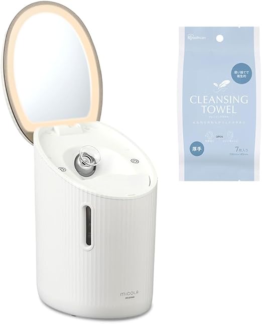 【クレンジングタオルセット】アイリスオーヤマ フェイススチーマー 3モ