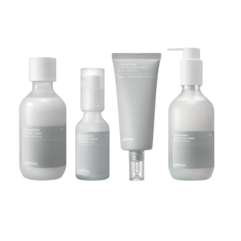 デュアルバリア敏感保湿4種セット（トナー150ml+セラム30ml+クリーム50ml+ジェルクレンザー200ml）